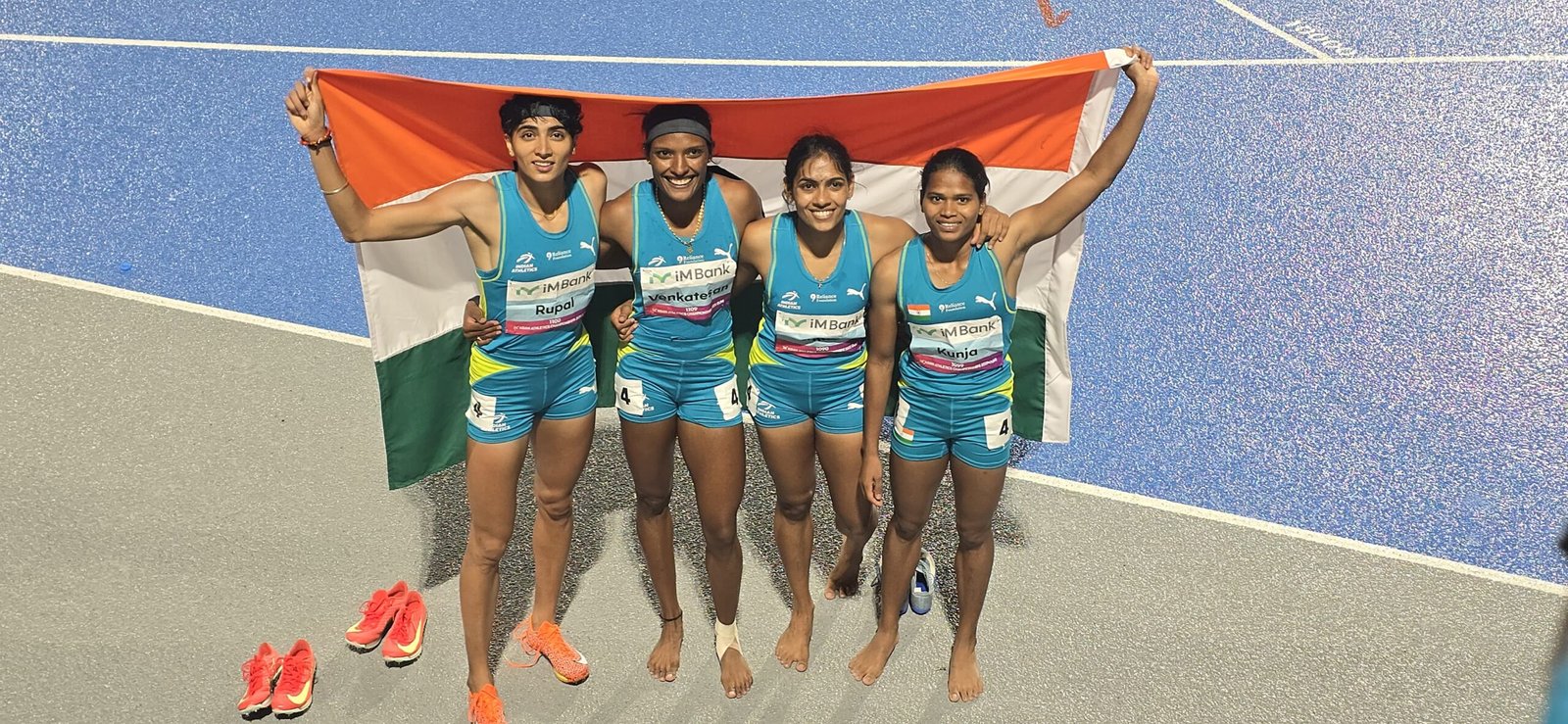Indian contingent win three gold medals, climb to second spot in medal tally on Day-Three of Asian Athletics Championships in Gumi