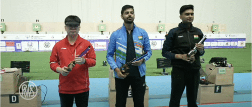 Read more about the article Little-known pistol shooter Samrat Rana delivers a world title in Olympic discipline on debut   