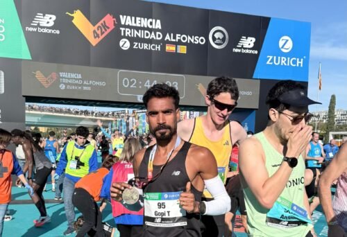 Read more about the article Asian champion T Gopi inches closer to 47-year-old national marathon record in Valencia