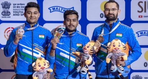 Read more about the article Asian Rifle/Pistol Championship: Aishwary Pratap Singh Tomar clinches 50m rifle 3 positions gold