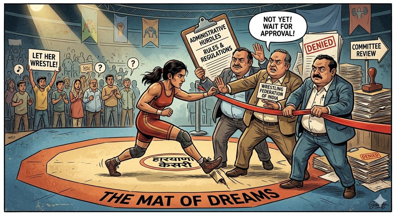 Of the mat: A busy day for three-time Olympian Vinesh Phogat and WFI officials ahead of ranking tournament
