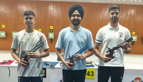 Read more about the article Asian Games Trials: Paris Olympic bronze medallist Sarabjot Singh topped the chart in the men’s 10m air pistol