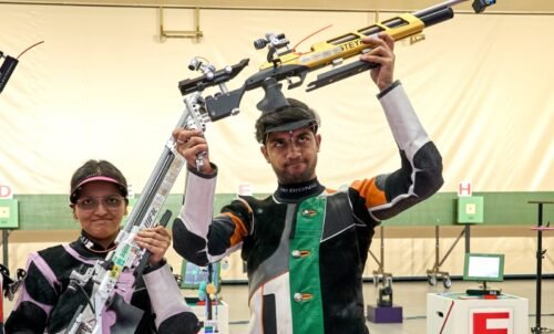 Read more about the article ISSF World Cup Hangzhou 2026: Bronze for Sonam Uttam Maskar and Himanshu Dhillon in mixed 10m air rifle