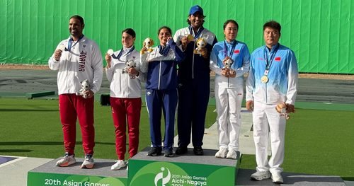 Read more about the article 20th Asian Games 2026: Neeru Dhanda pair with Kynan Chenai to trap mixed team gold